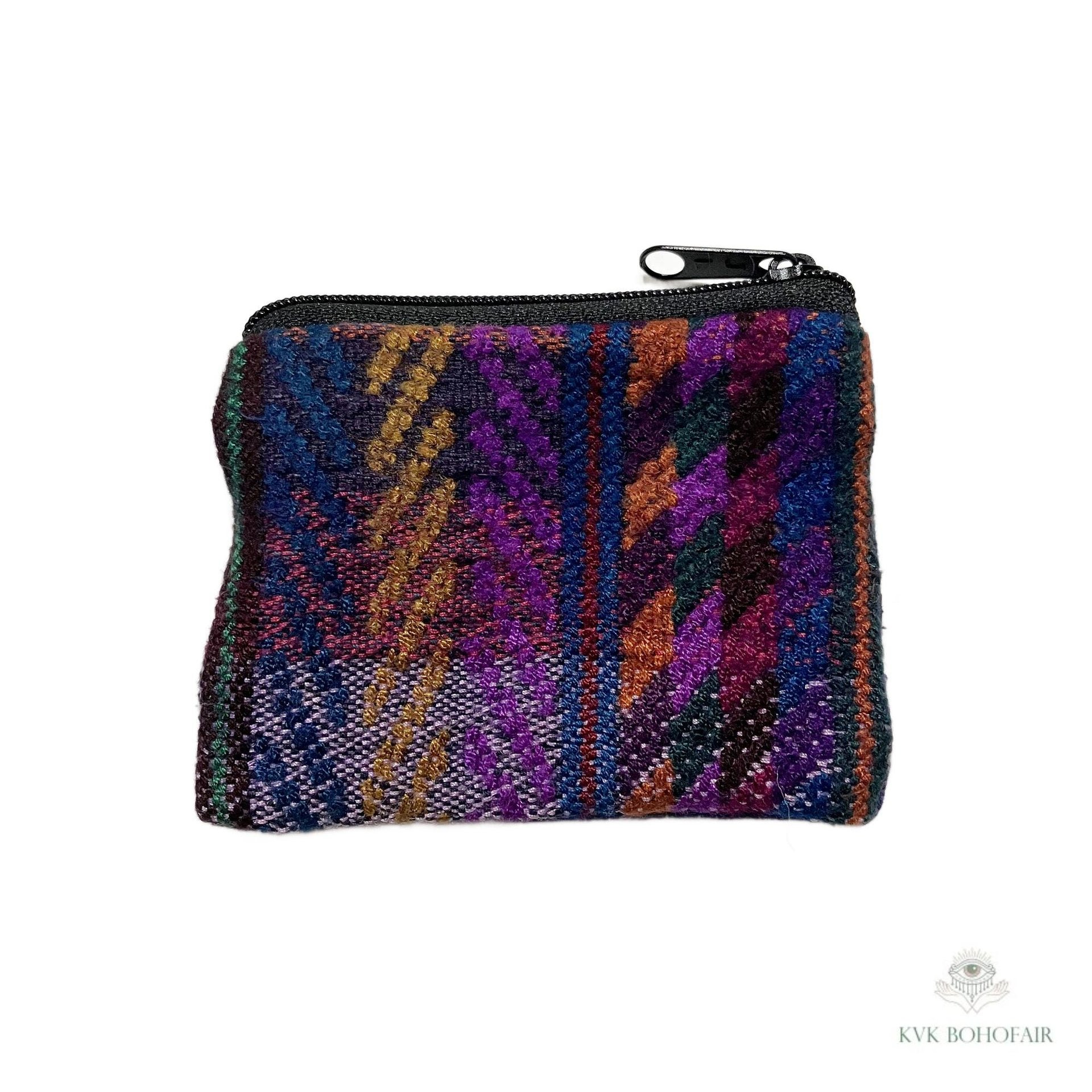 Small Guatemalan Huipil Coin Purse - Colorful and Unique Accessory