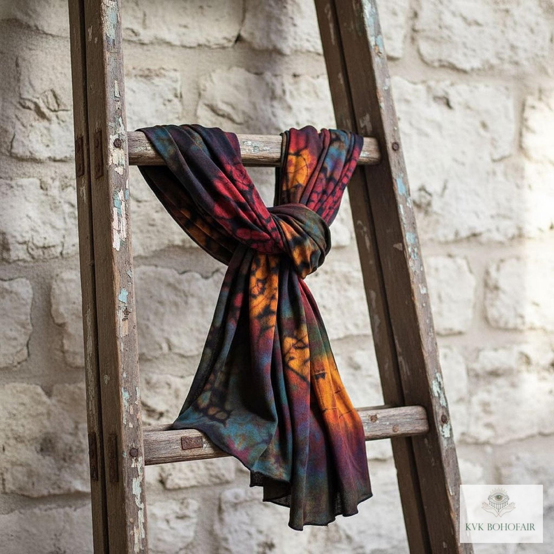 Handmade Tie Dye Scarf - Boho Chic Accessory for All Seasons
