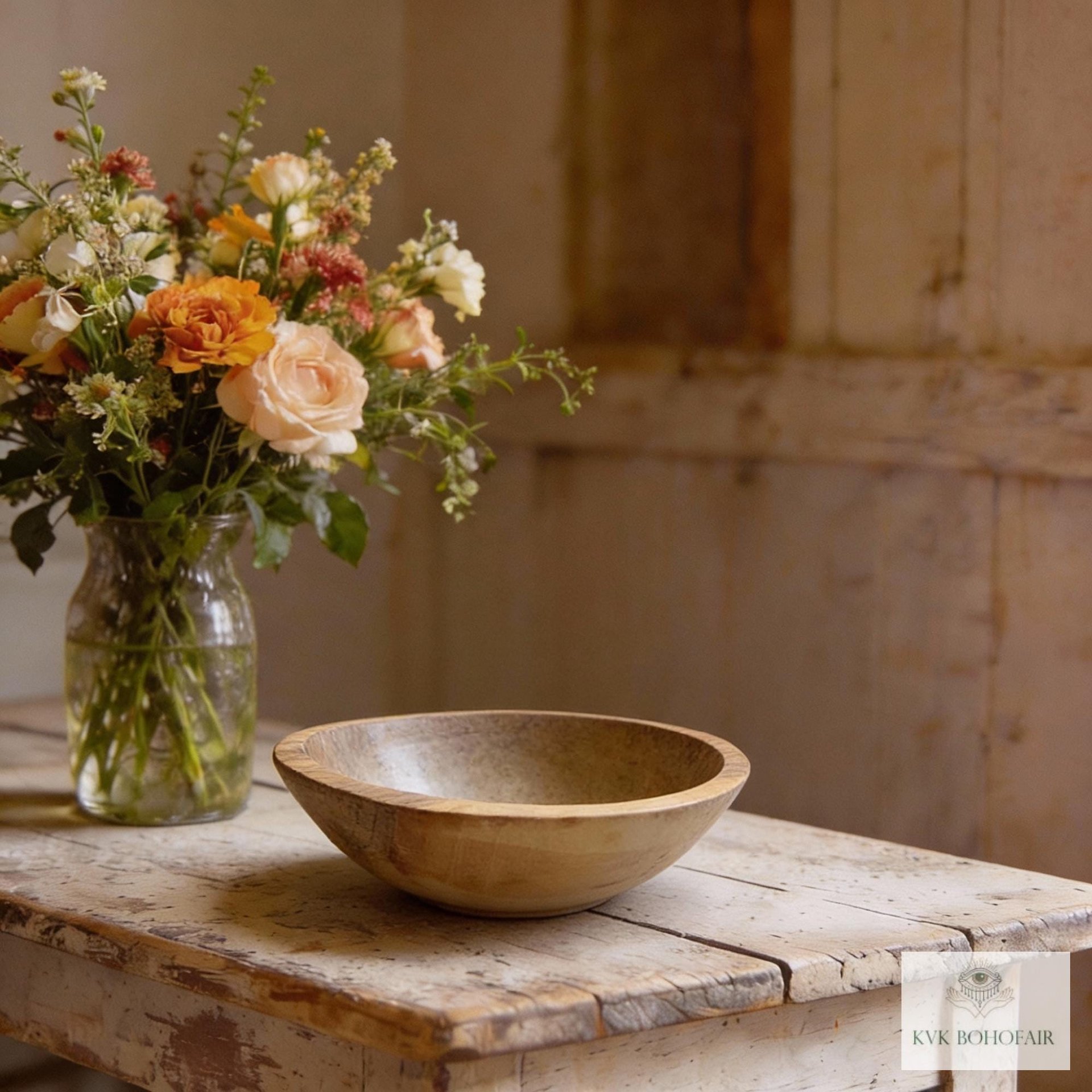 Handcrafted Rustic Olive Wood Bowl - Add Rustic Charm to Your Kitchen Decor