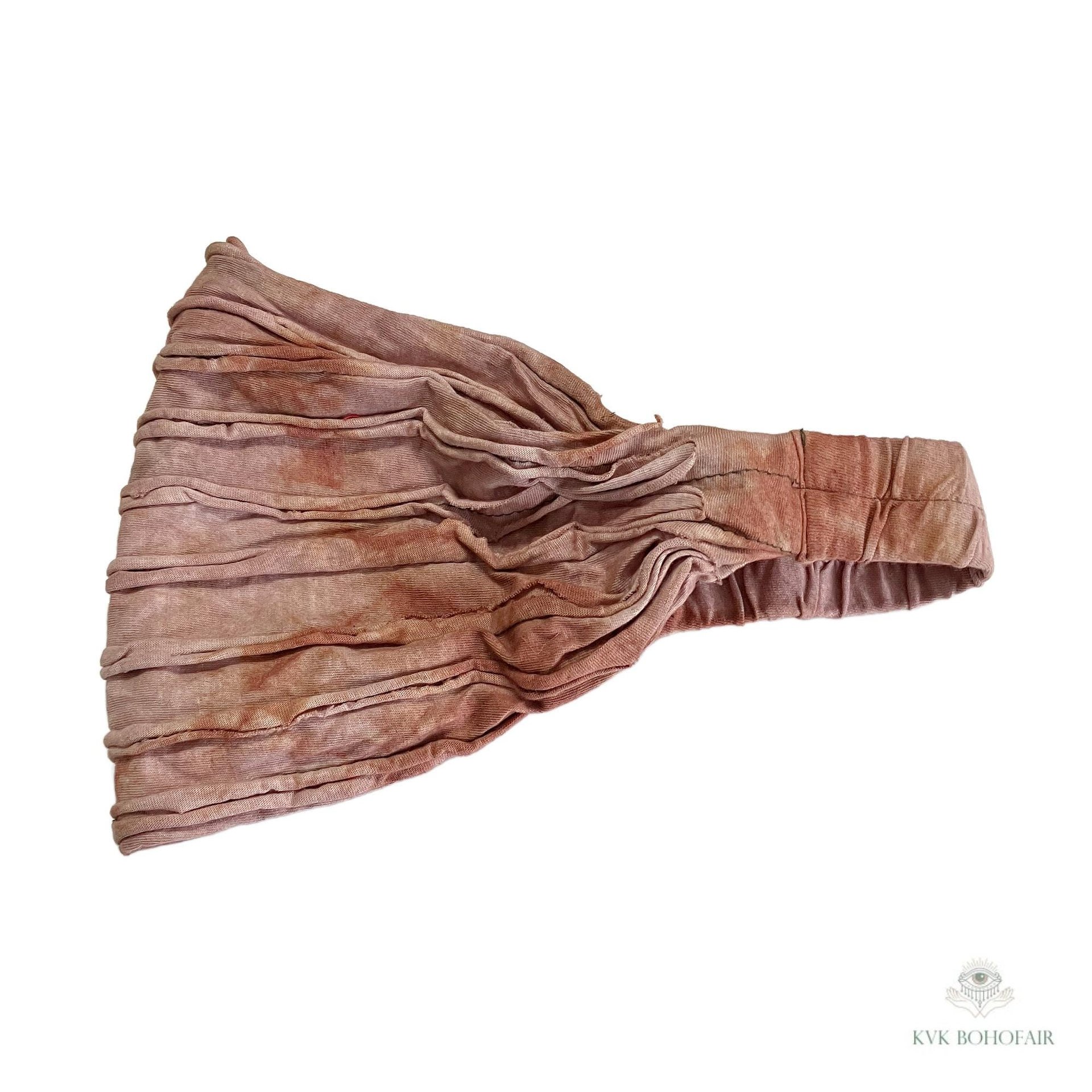 Brown Tie Dye Boho Headband - Stylish Bohemian Headwrap, Headbands for Women