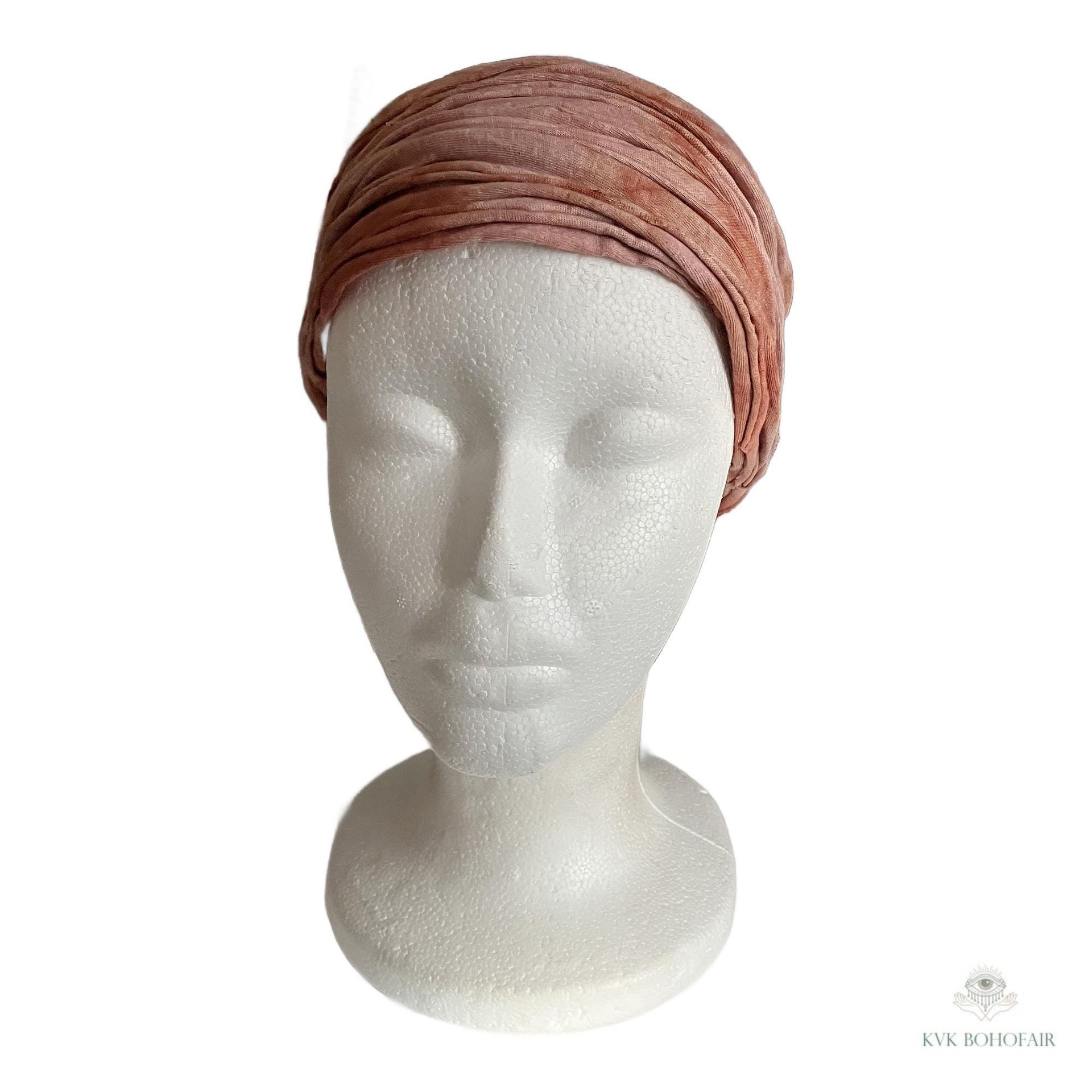 Brown Tie Dye Boho Headband - Stylish Bohemian Headwrap, Headbands for Women