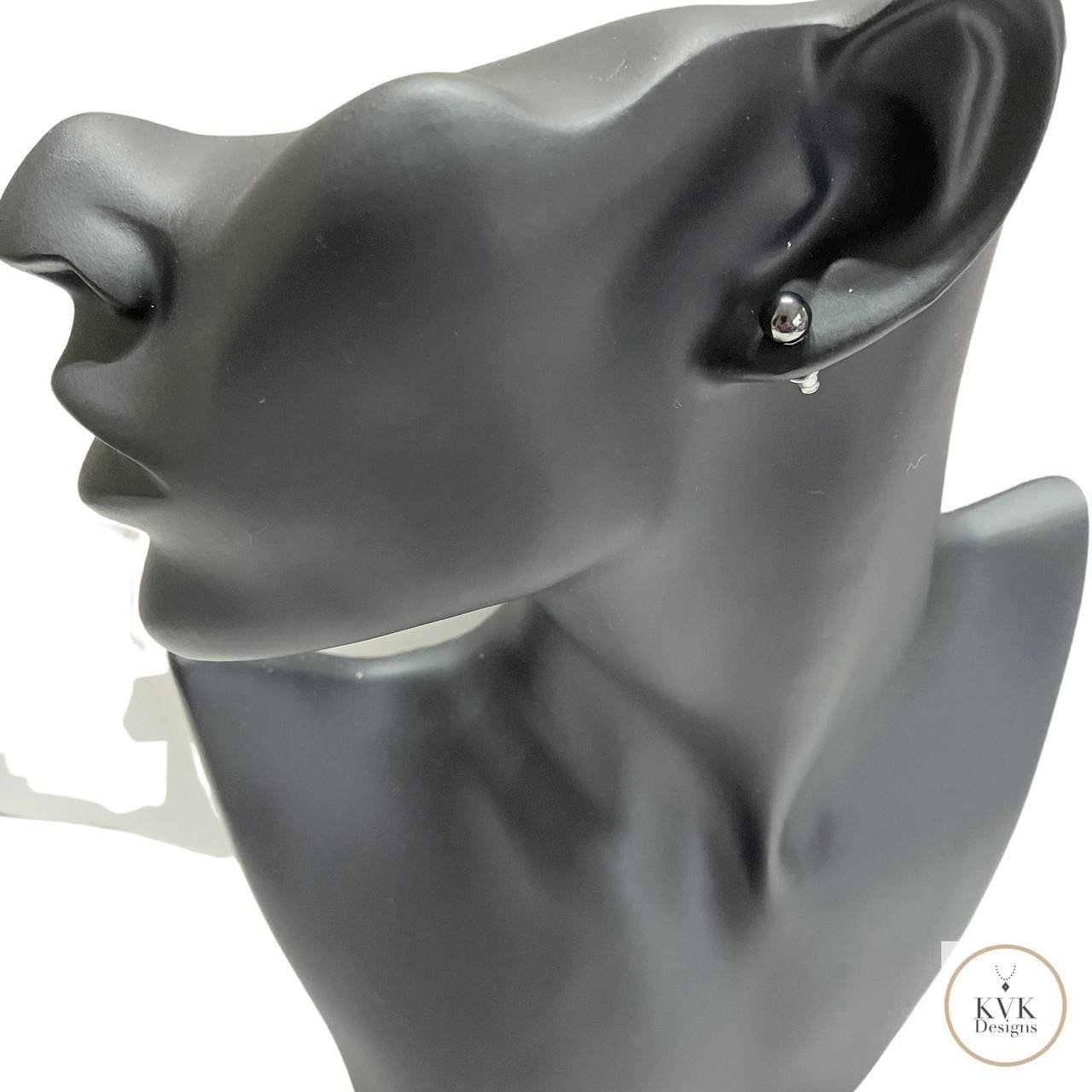 6mm Hematite Ball Stud Earrings