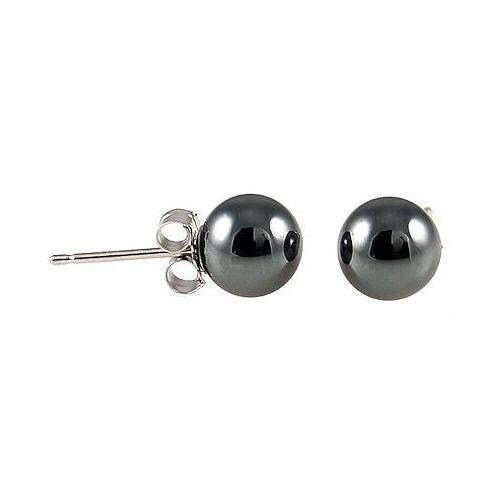 6mm Hematite Ball Stud Earrings