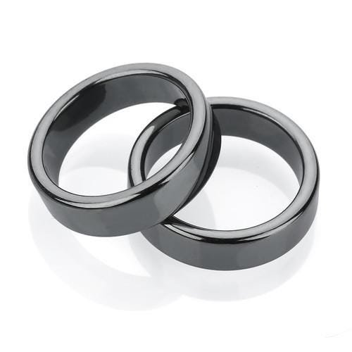 6mm Flat Hematite Ring 