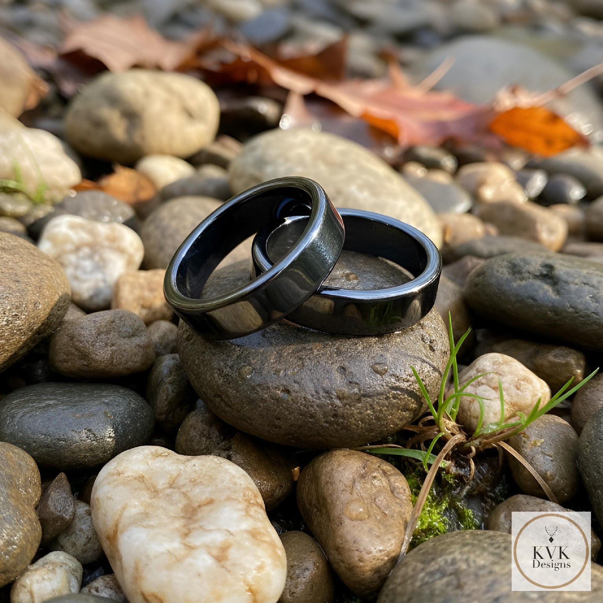 6mm Flat Hematite Ring 