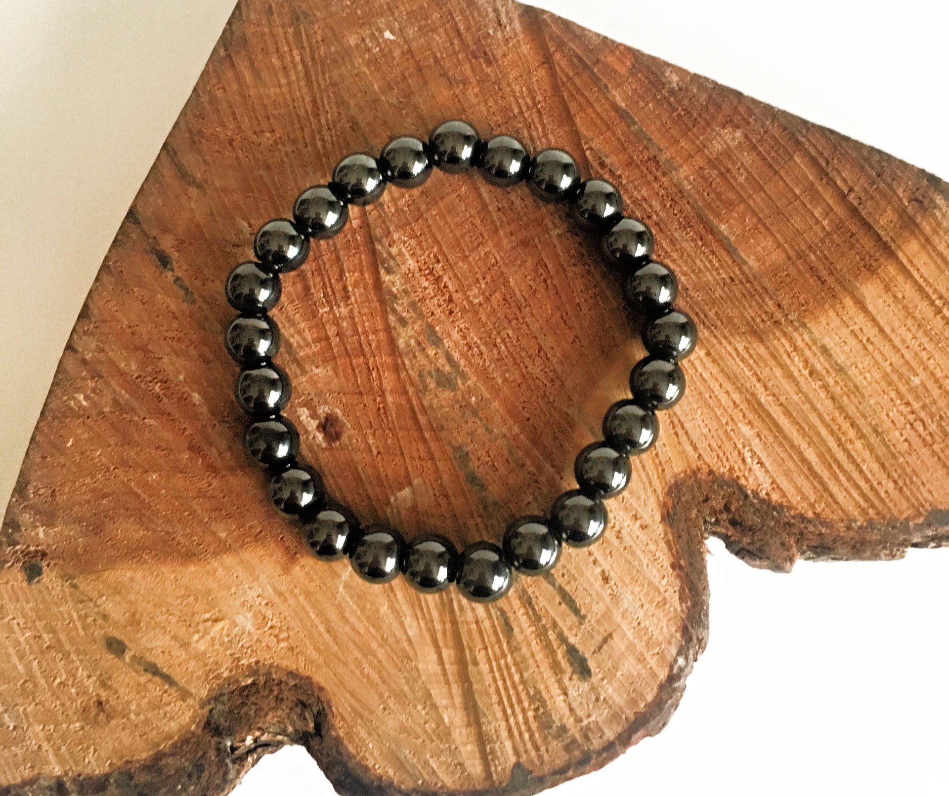 Hematite Beaded Stretch Bracelet