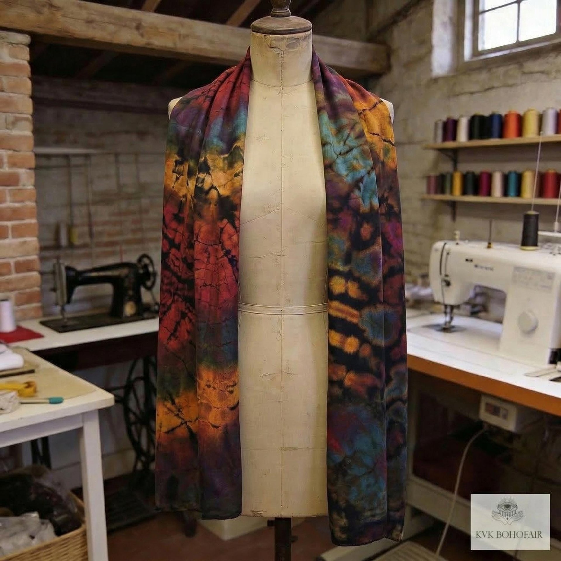 Handmade Tie Dye Scarf - Boho Chic Accessory for All Seasons