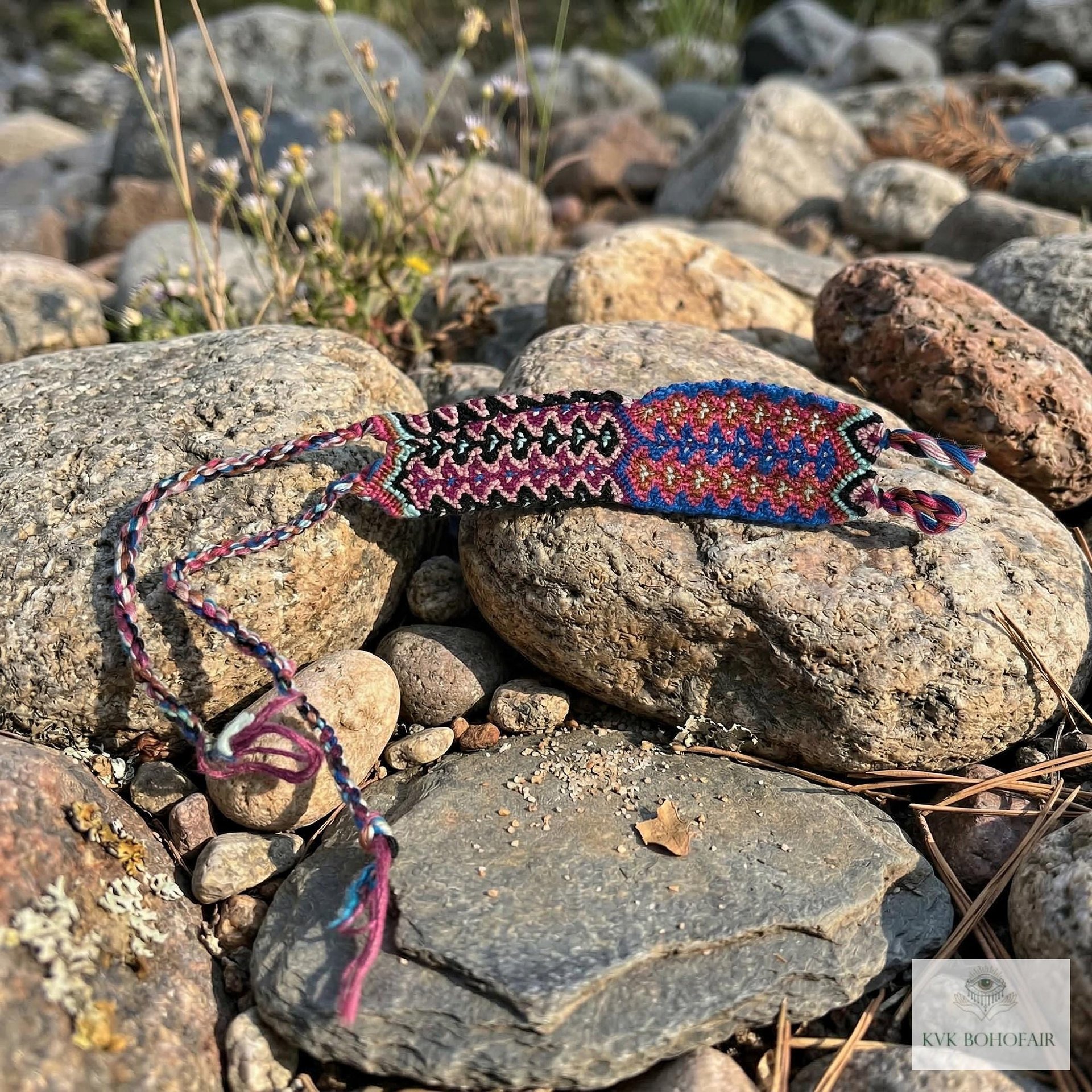 Boho Wide Woven Cuff Bracelet - Adjustable Bracelet for Your Friendship, Hippie Fashion, Bohemian Jewelry