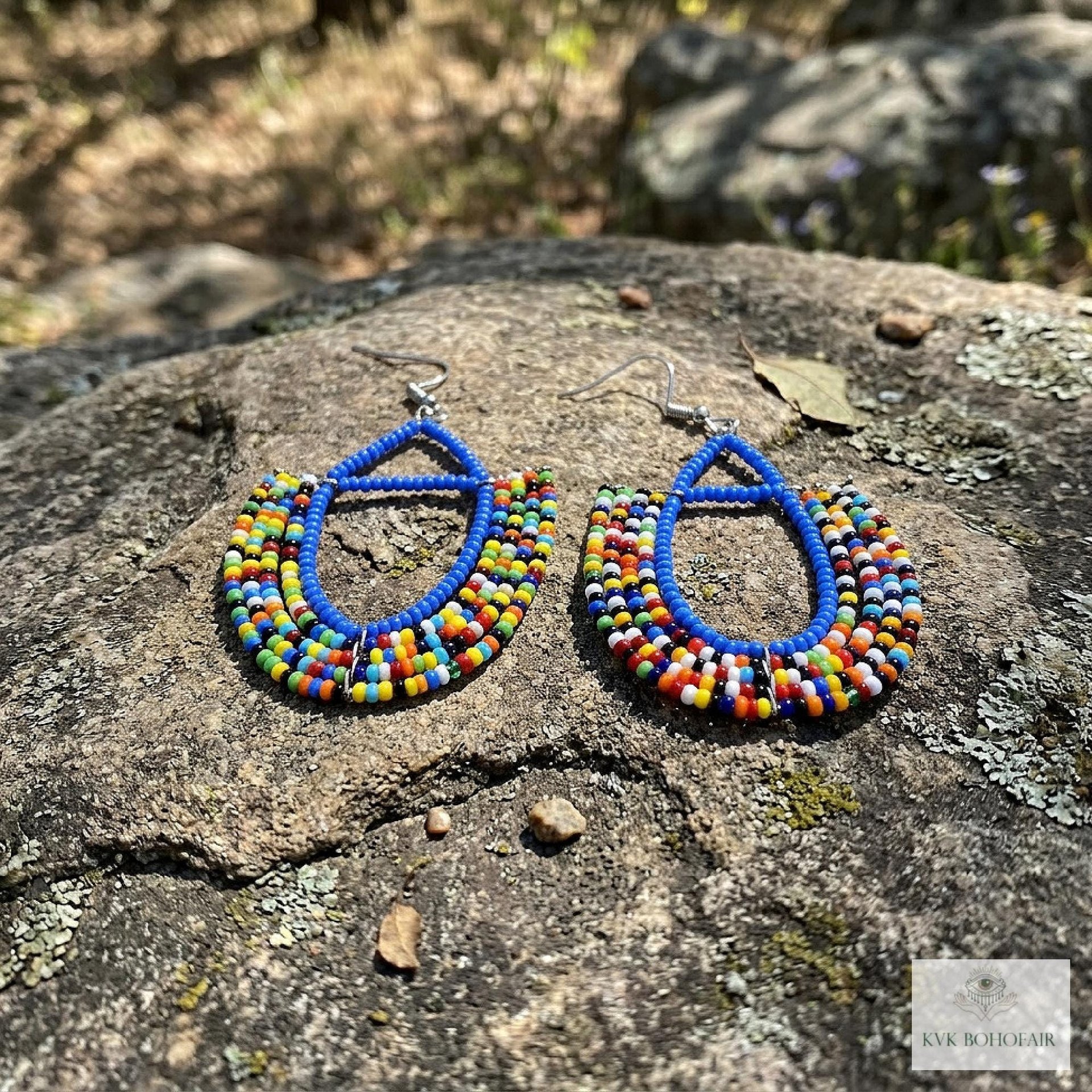 Maasai Beaded Earrings - Statement African Earrings