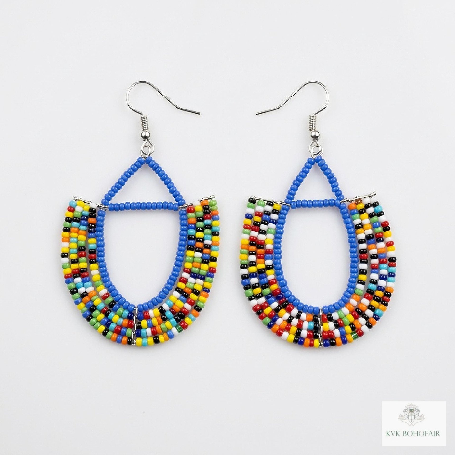 Maasai Beaded Earrings - Statement African Earrings