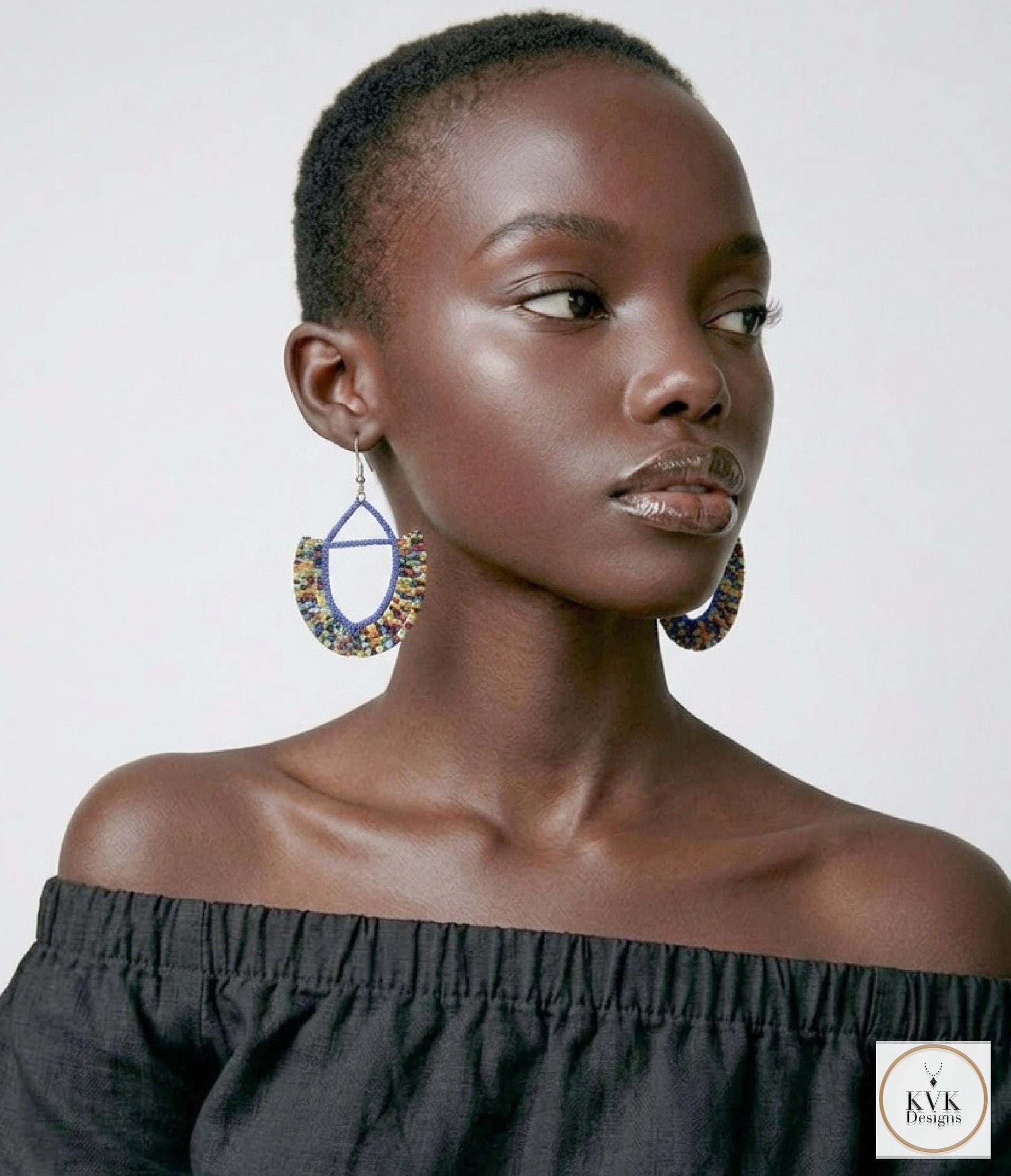 Maasai Beaded Earrings - Statement African Earrings