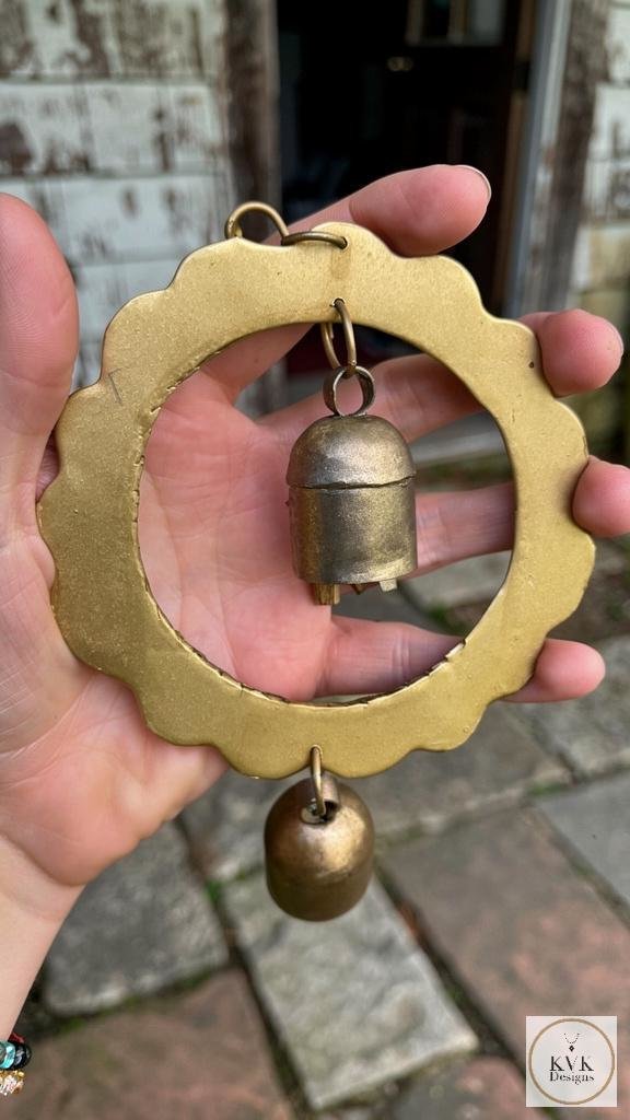 Handmade Double Sun Bells Metal Wind Chime - Soothing Outdoor Sounds, Rustic Garden Decor