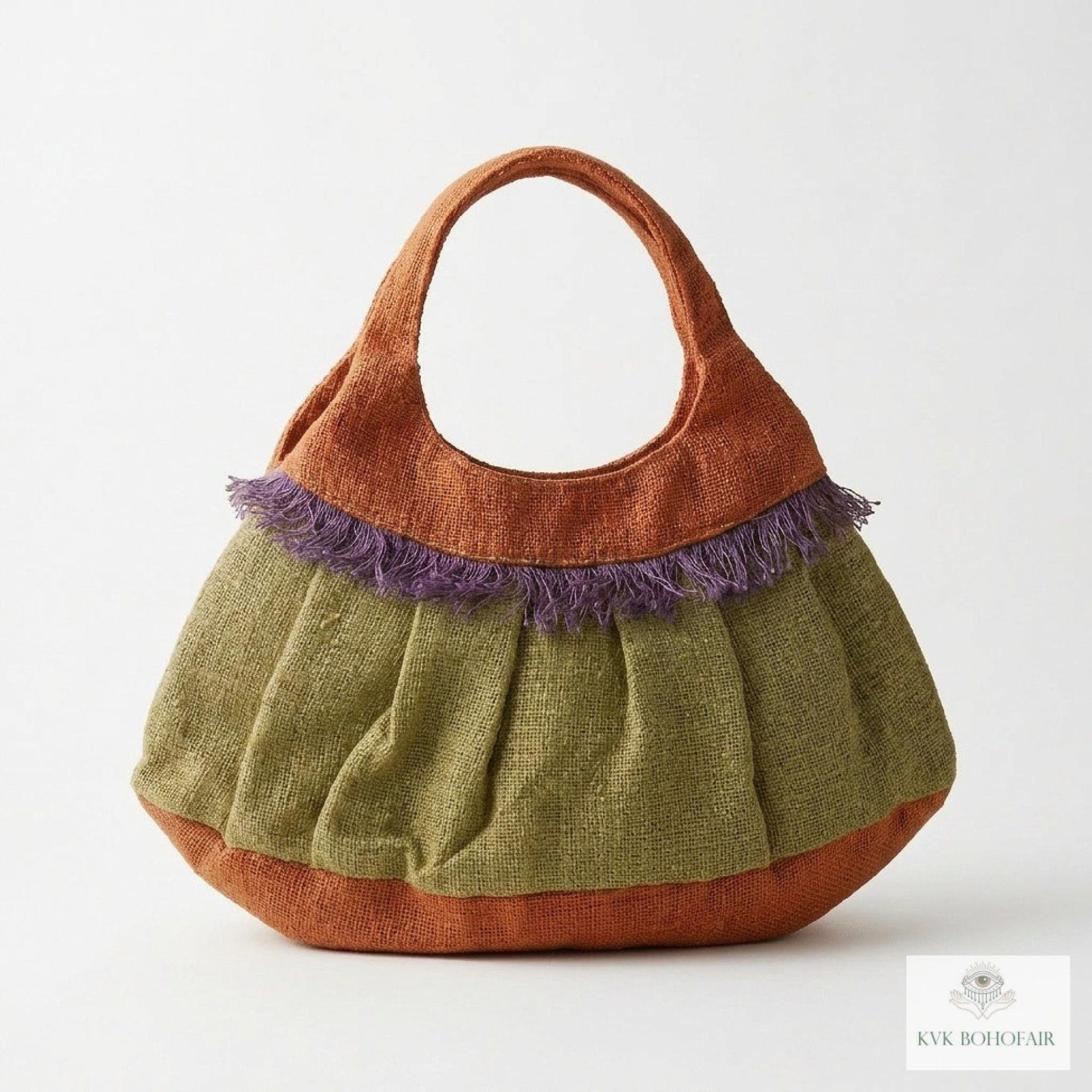 Colorful Hemp Handbag - Eco-friendly Hobo Bag