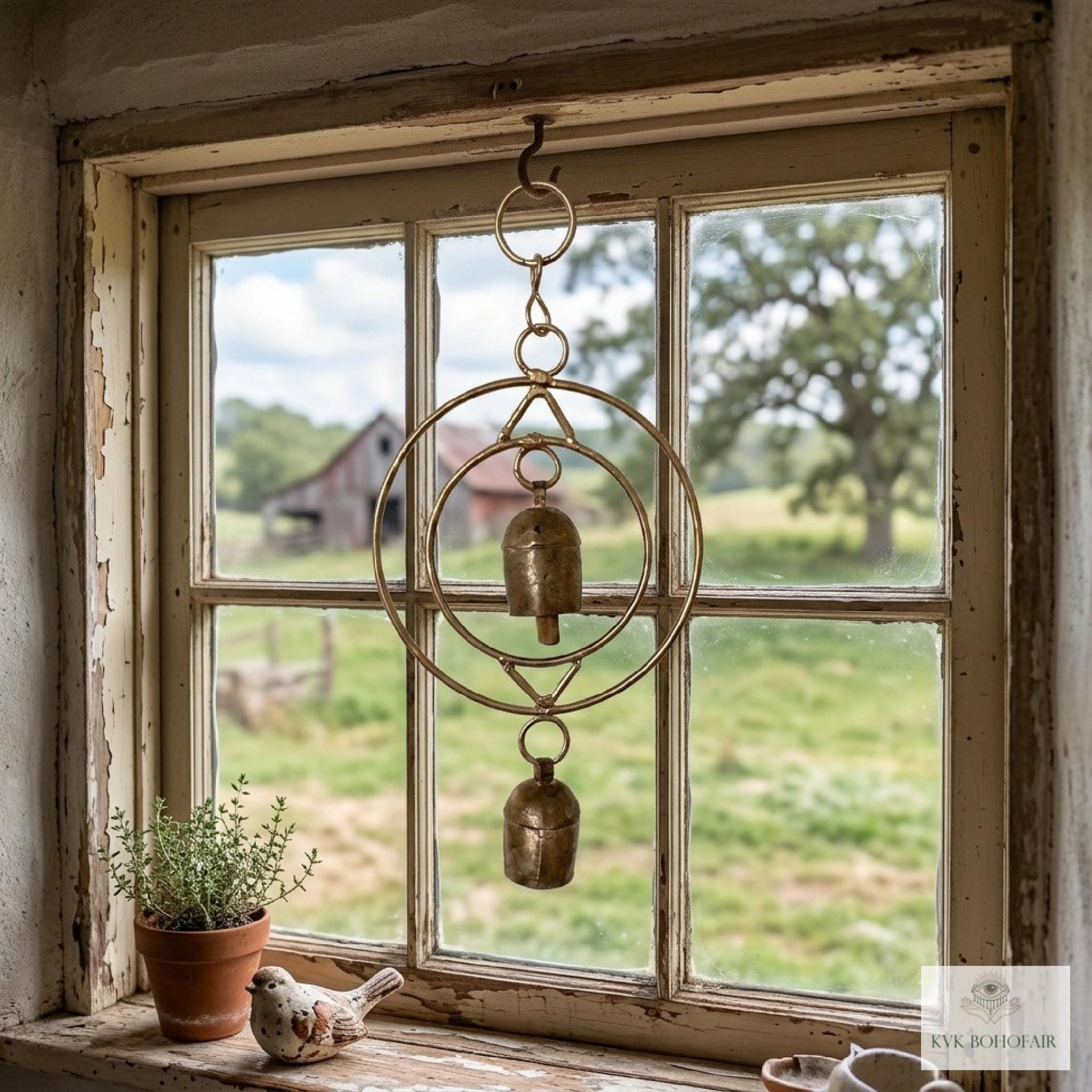 Serenity: Round Zen Bells Wind Chime & Garden Decor