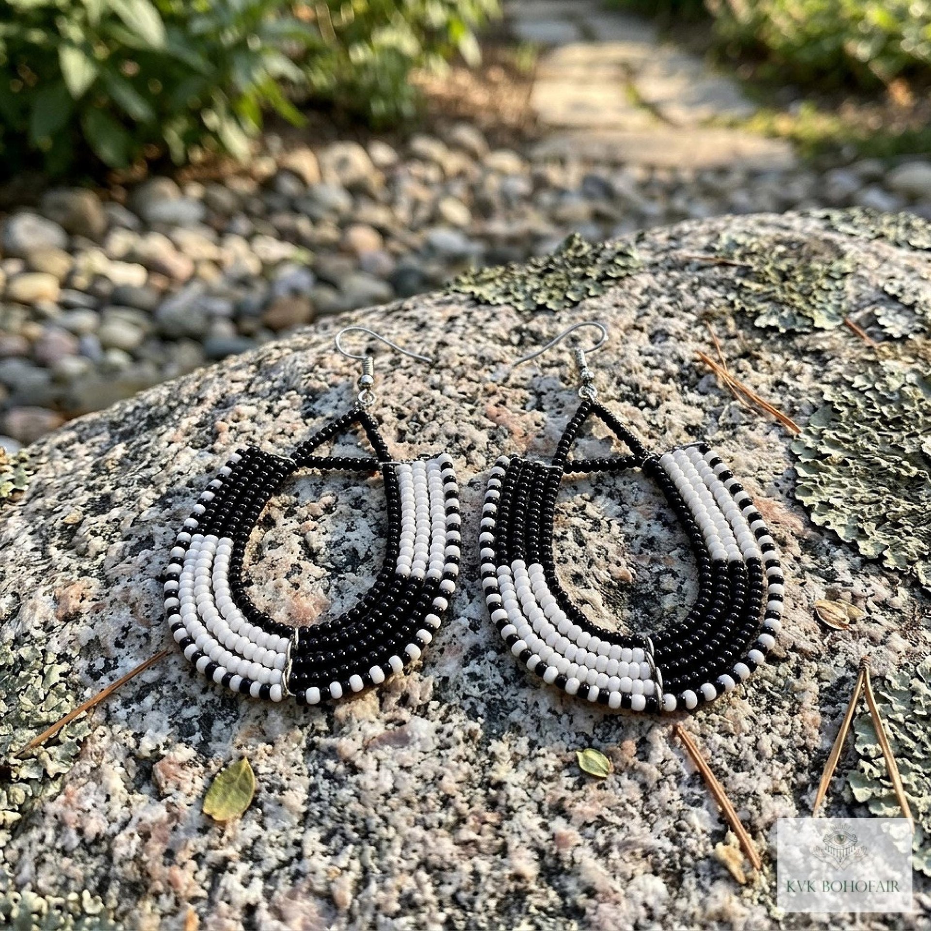 Maasai Beaded Earrings - Statement African Earrings
