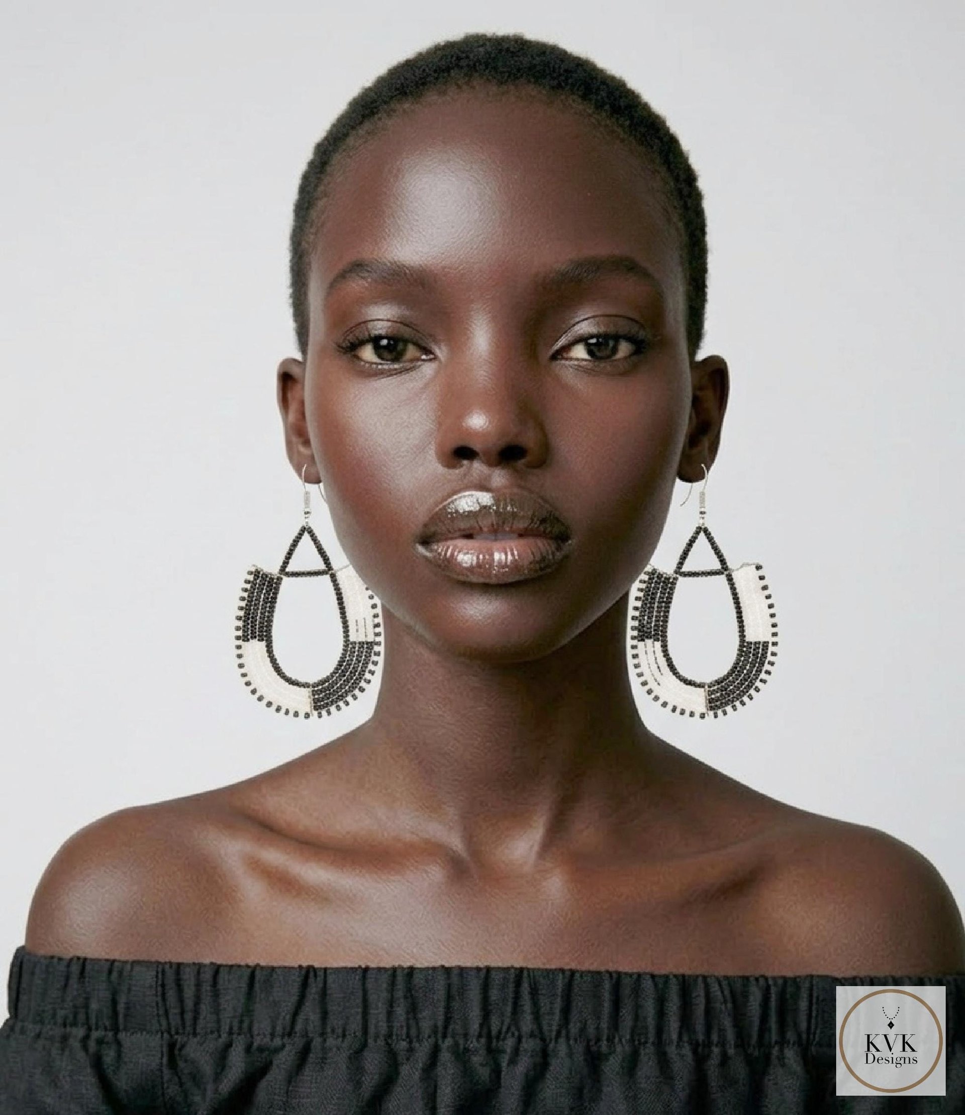 Maasai Beaded Earrings - Statement African Earrings