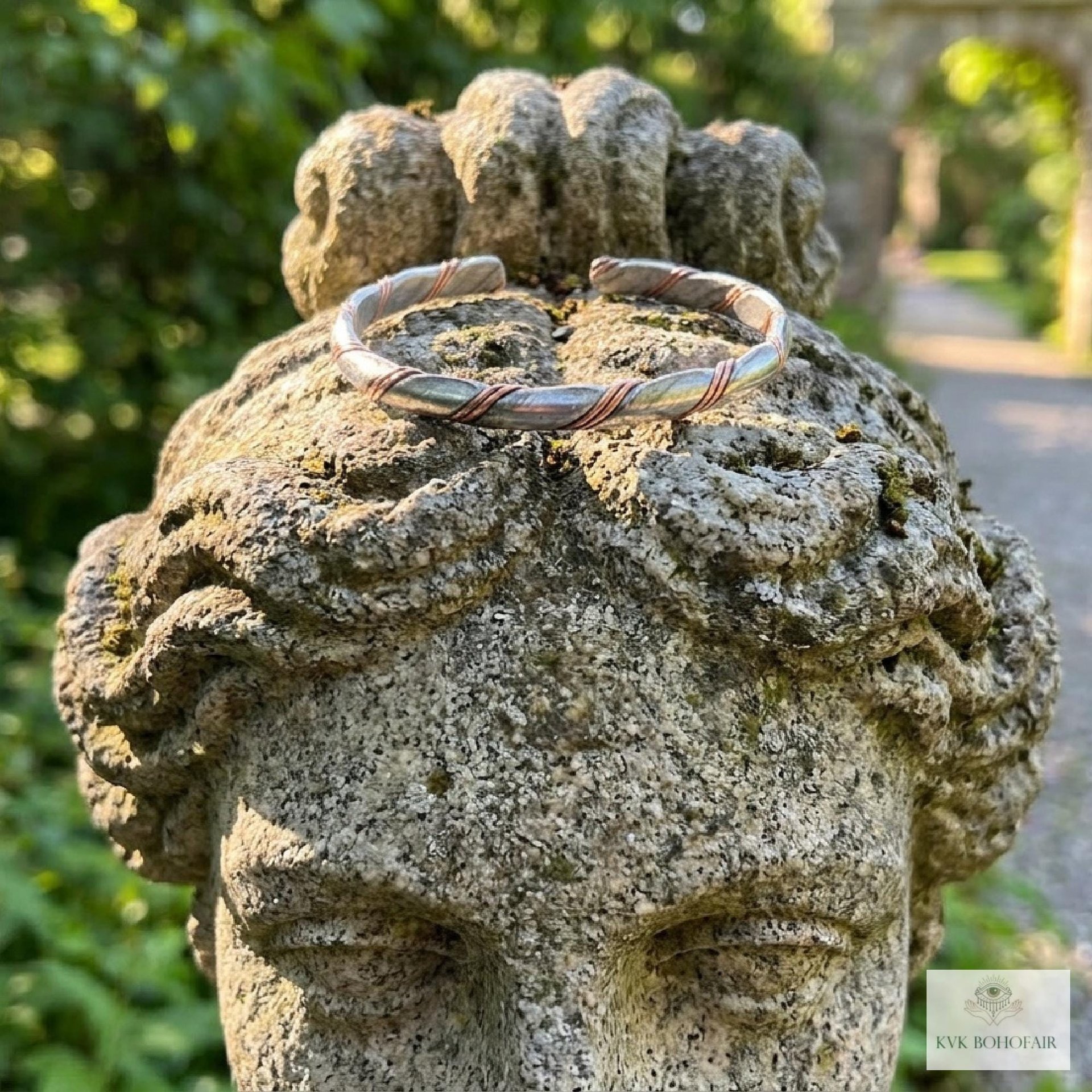 Handcrafted Silver & Copper Woven Bracelet: Kenyan Artisan Jewelry