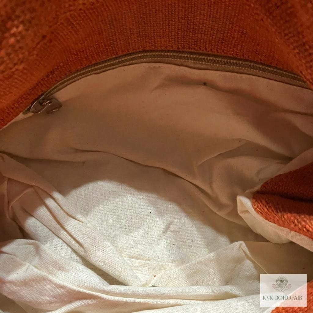 Colorful Hemp Handbag - Eco-friendly Hobo Bag