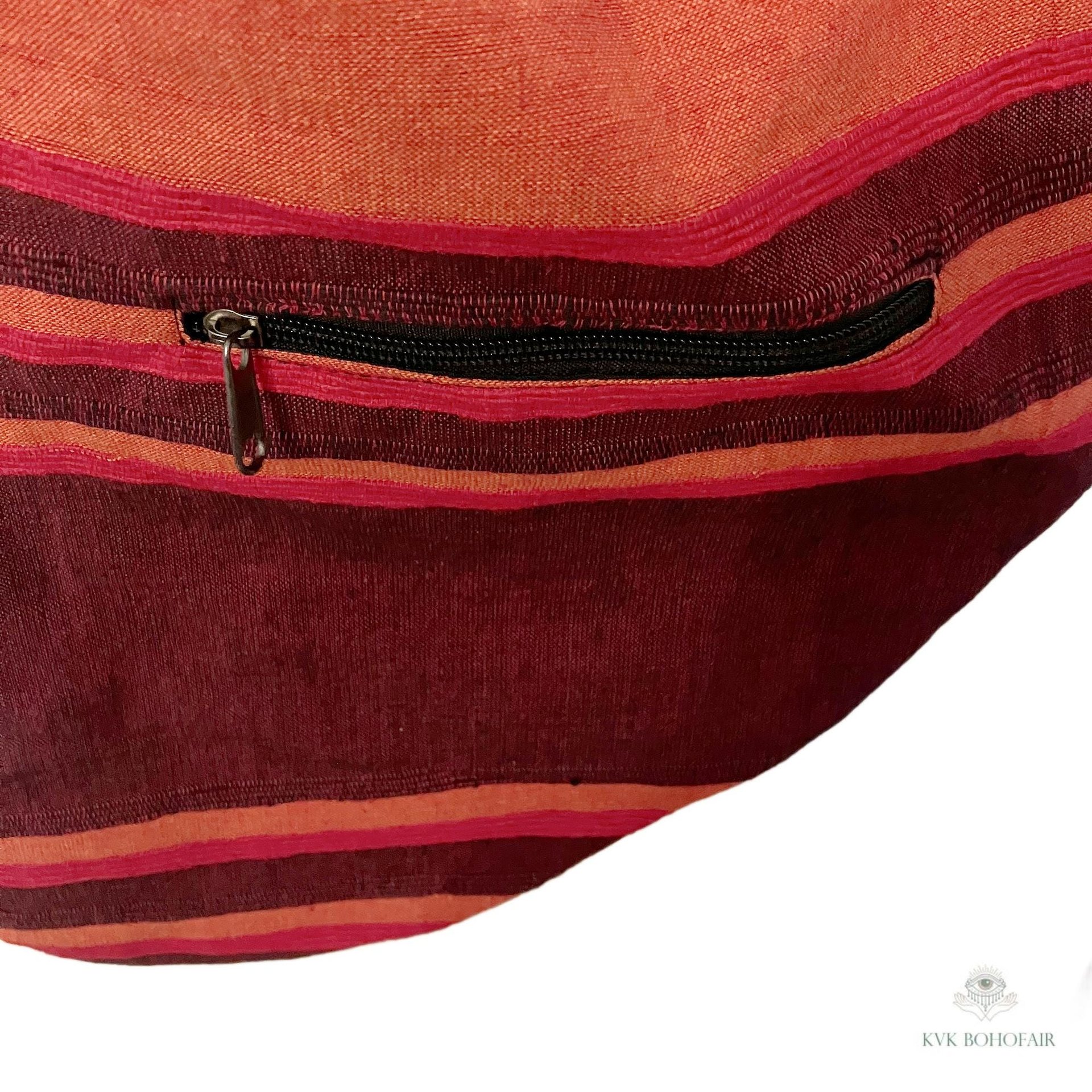 Striped Crossbody Bag - Summer Boho Sling Bag