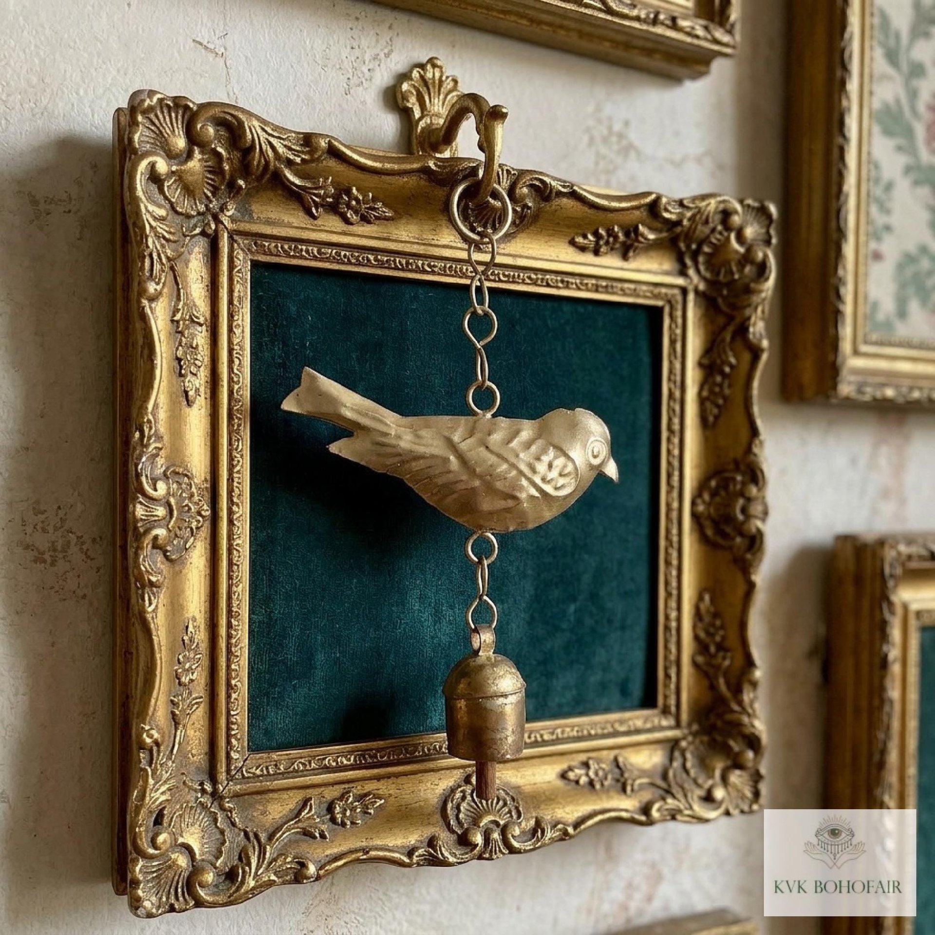 Handcrafted Bird Wind Bell Chime - Rustic Metal Art for Garden & Home Decor