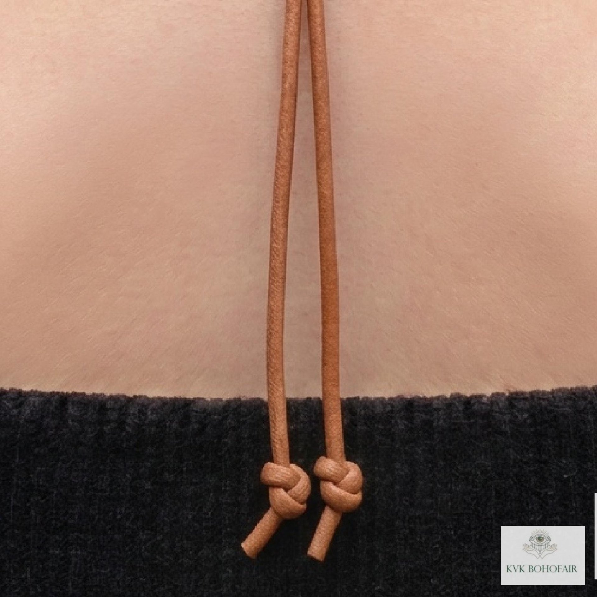 Boho Leather & Silver Bead Necklace - Adjustable Minimalist Style