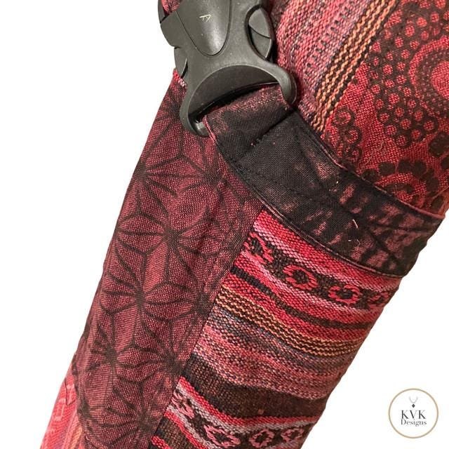 Handcrafted Patchwork Yoga Mat Bag – Boho Cotton Gym Tote, Support Nepal Artisans