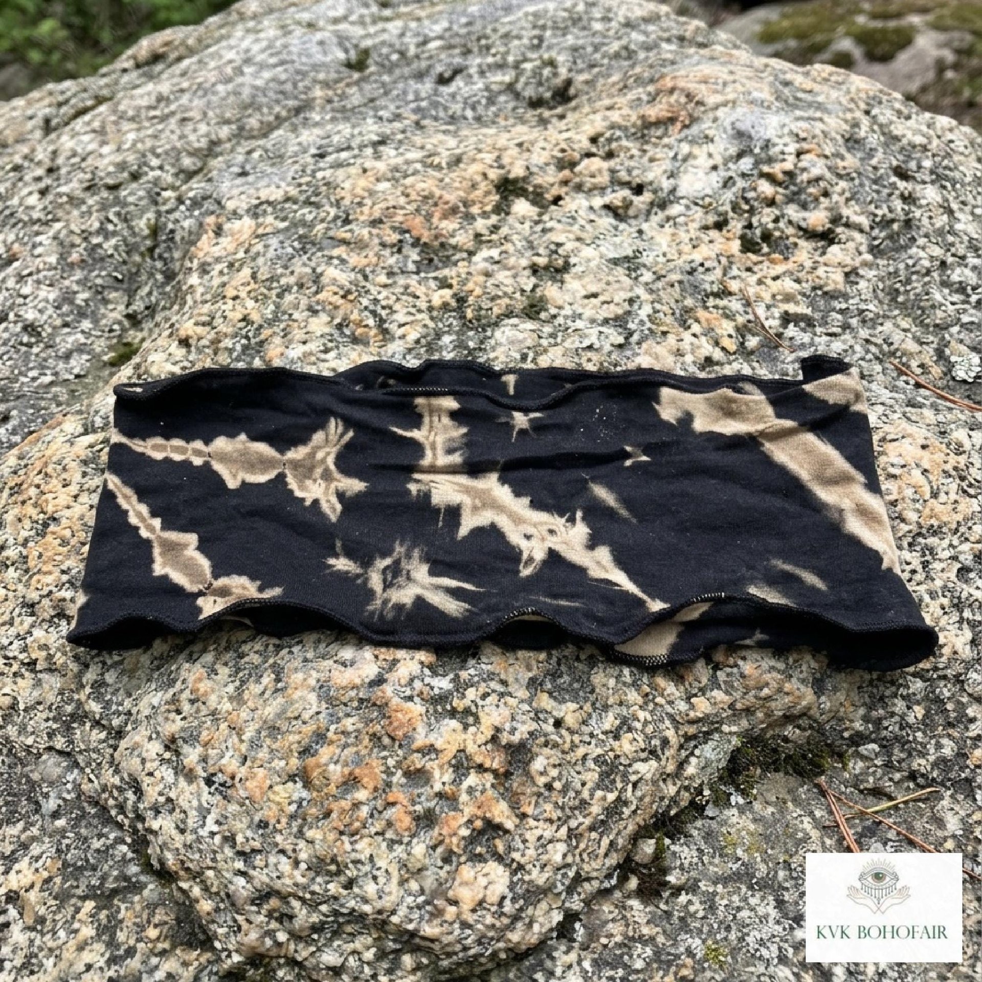 Boho Tie Dye Headband – Wide Yoga Running Sweatband, Hippie Hair Accessory
