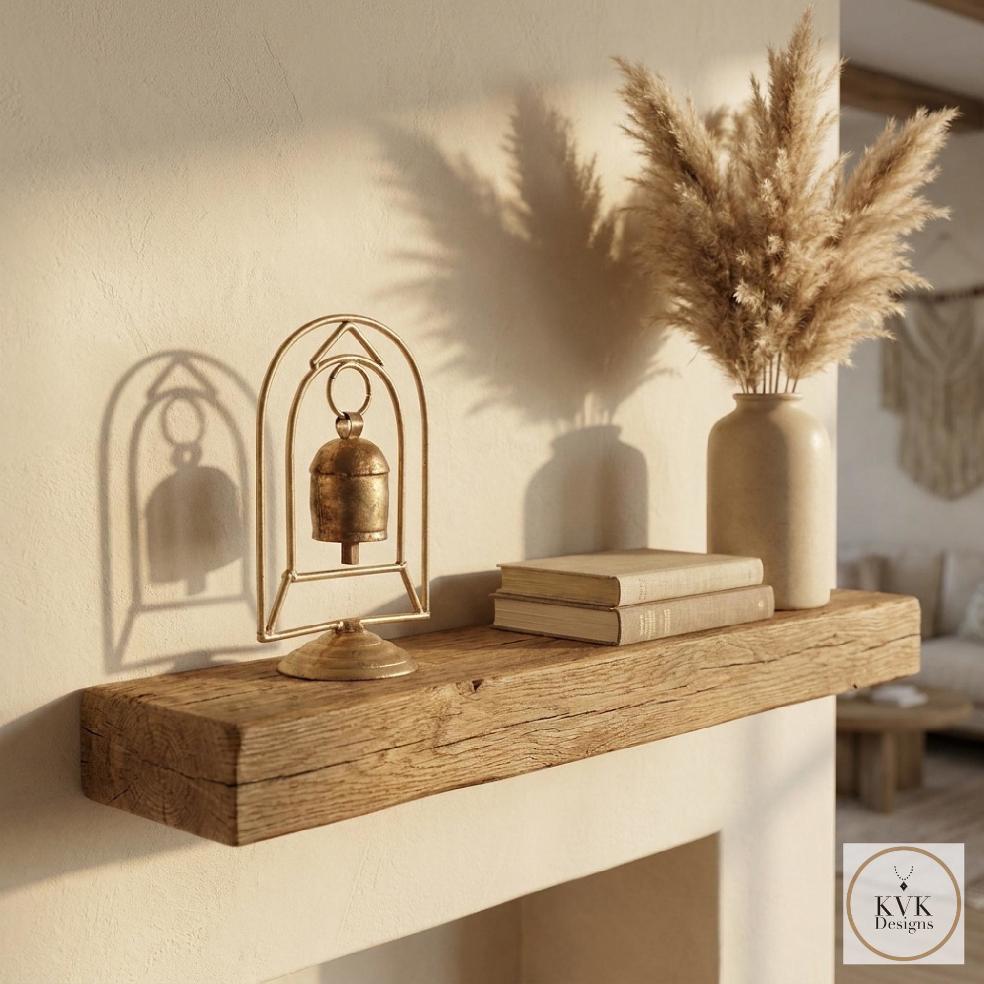 Zen Bell on Stand Peaceful Chime - Handcrafted Artisan Boho Metal Decor, 6 Inch