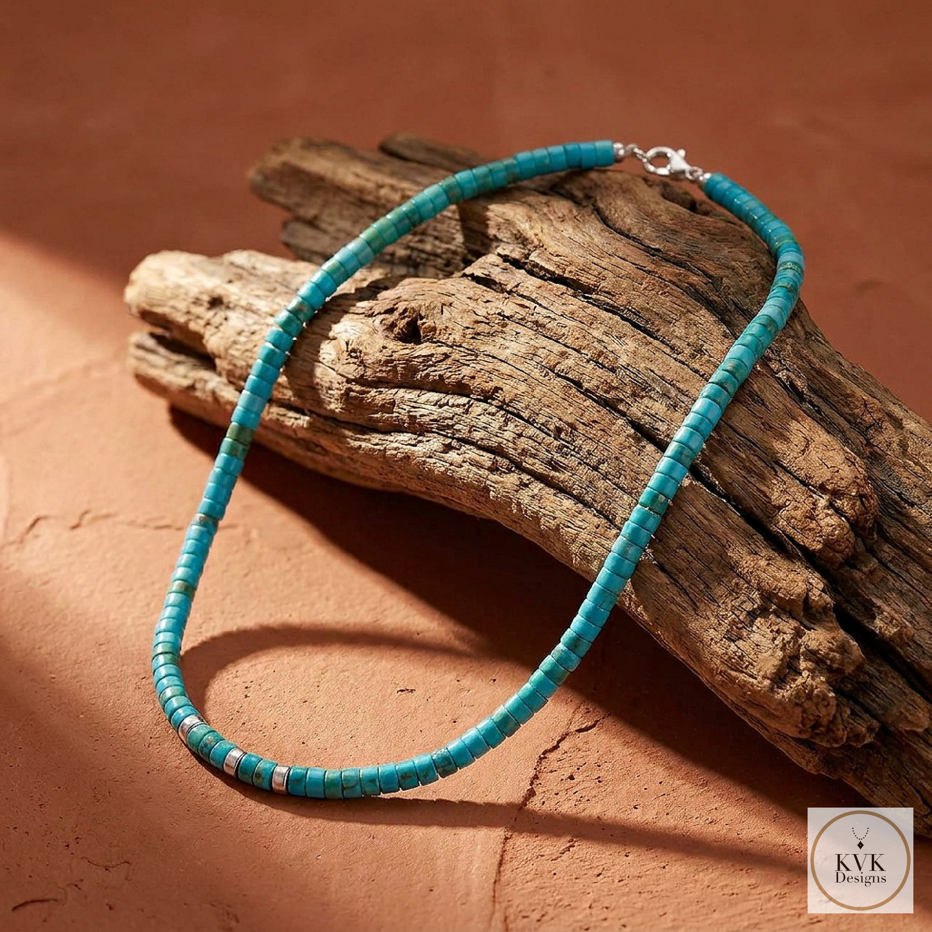 Men's Turquoise Heishi Bead Necklace