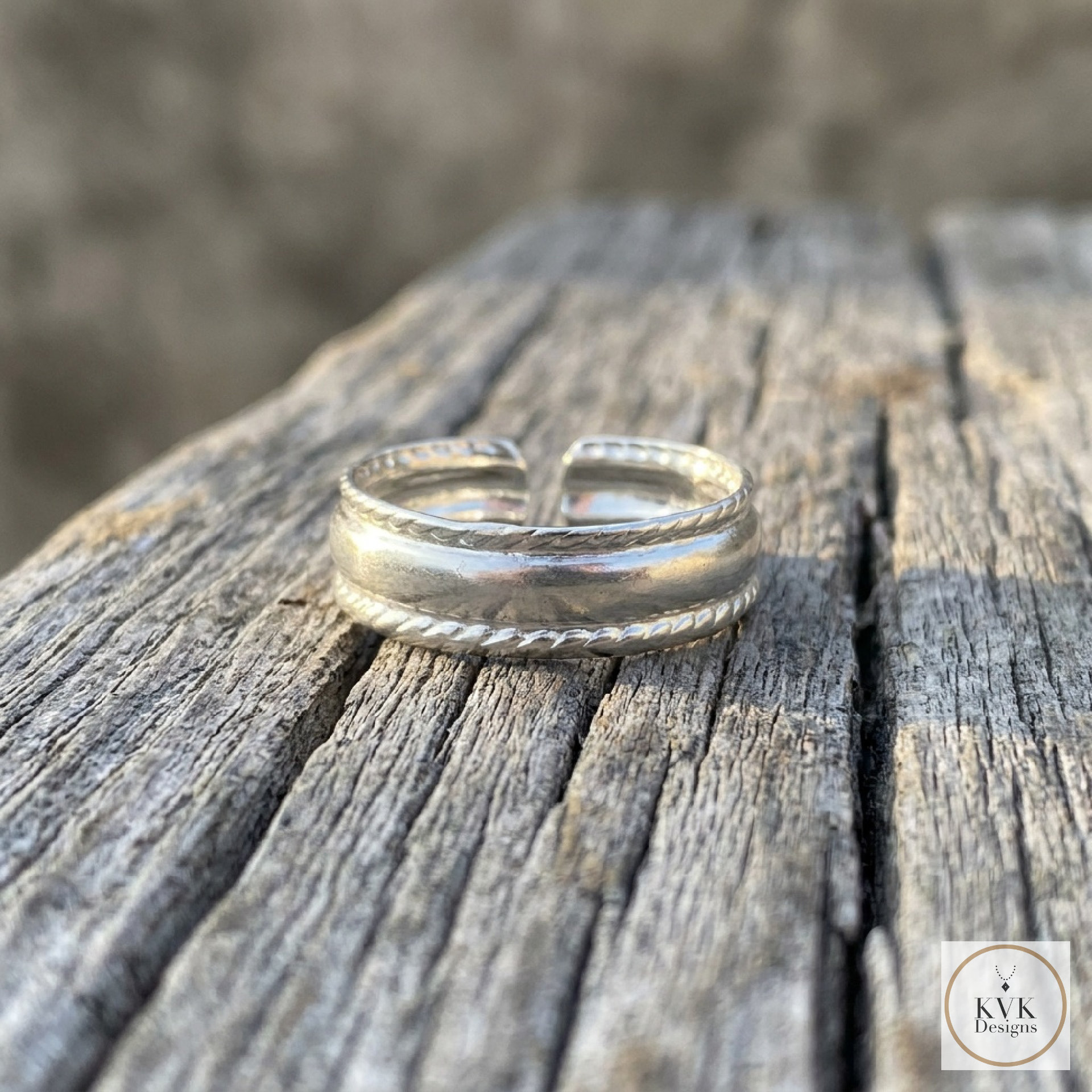 Silver Plated Adjustable Toe Ring