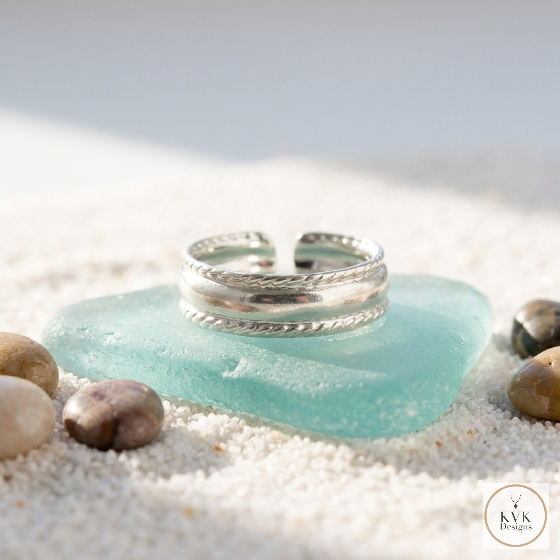 Silver Plated Adjustable Toe Ring