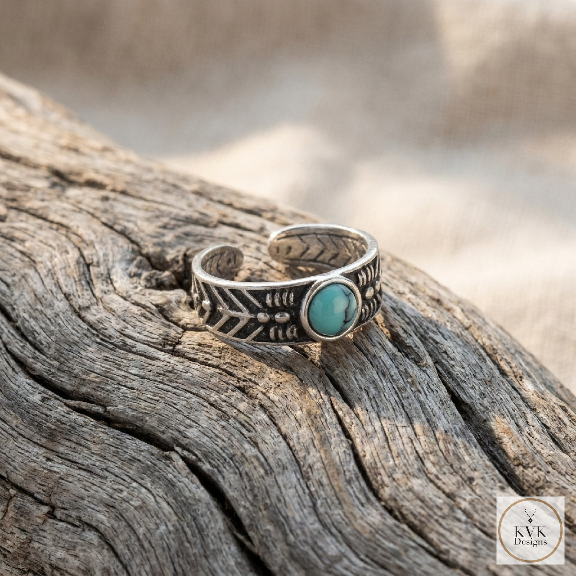 Sterling Silver Turquoise Toe Ring