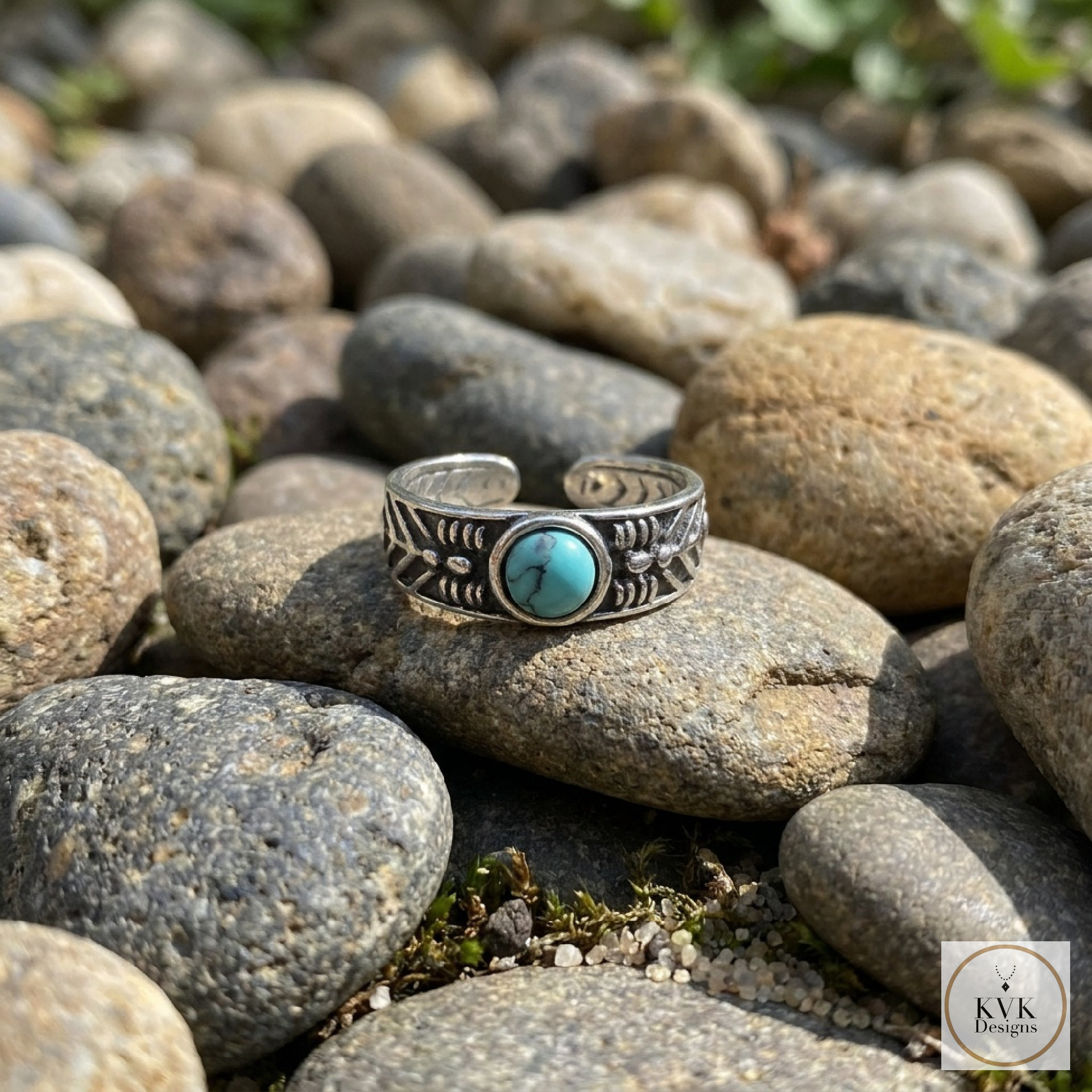 Sterling Silver Turquoise Toe Ring