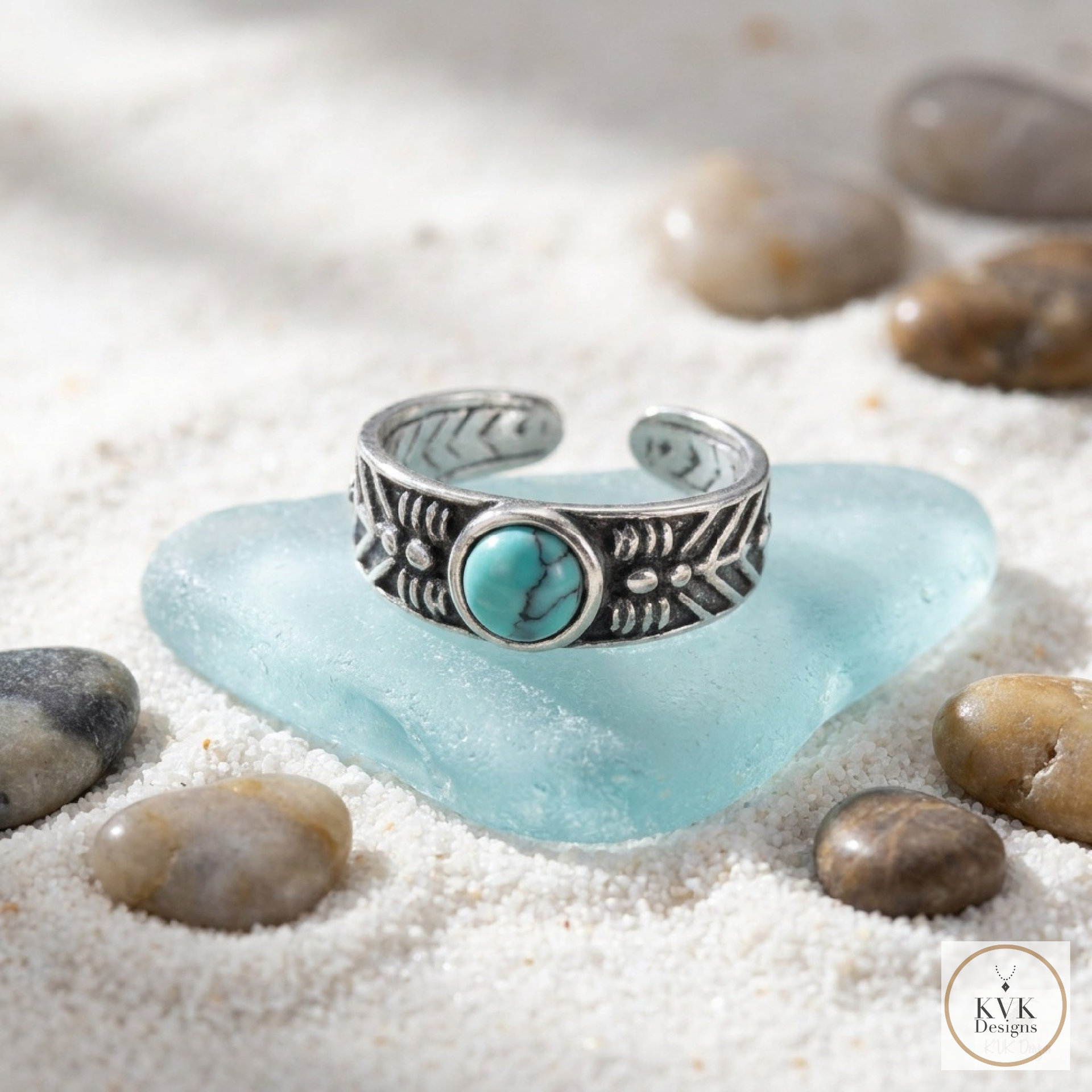 Sterling Silver Turquoise Toe Ring