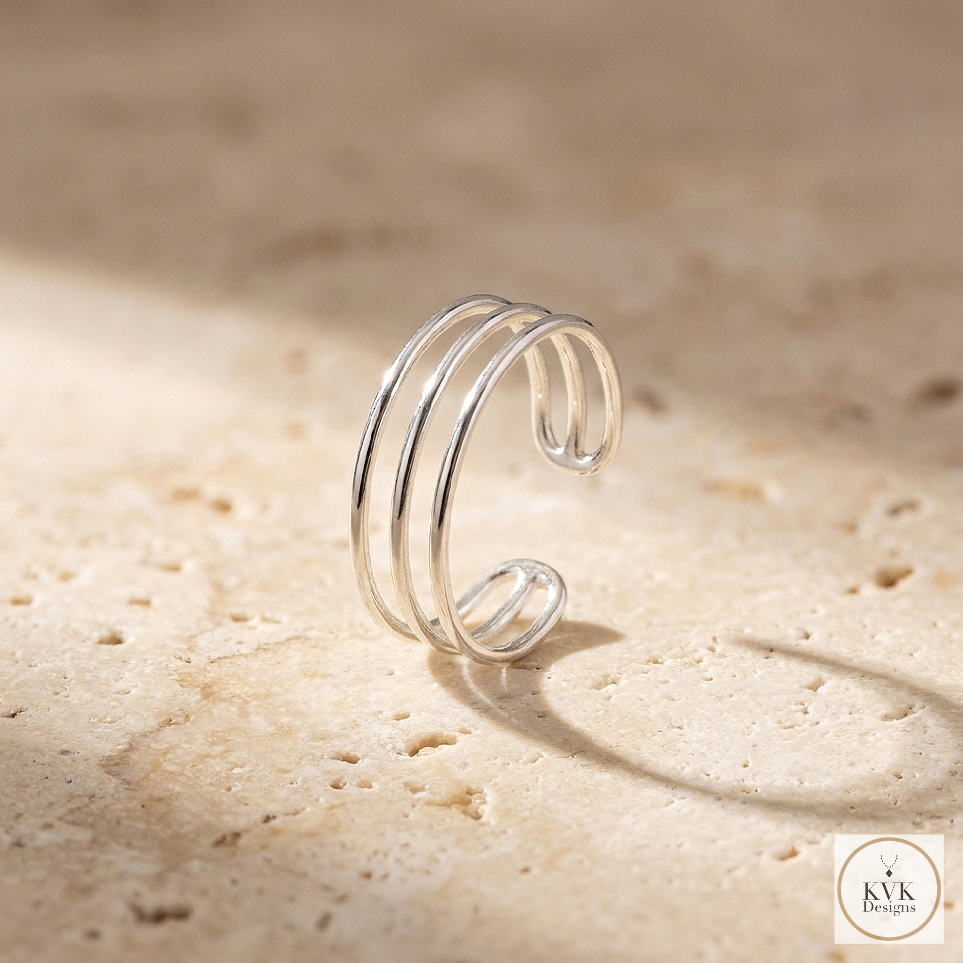 Sterling Silver Triple Band Toe Ring