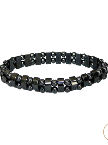 Women's Magnetic Hematite Black Pearl Bracelet