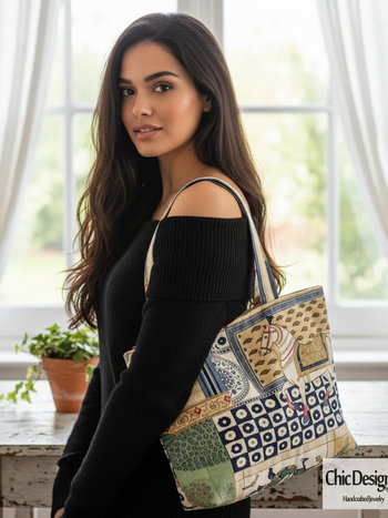 Animal and Floral Print Tote Bag