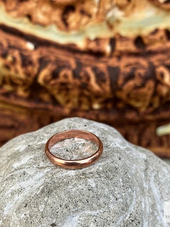 Minimalist 3mm Copper Band Ring - Rustic Boho Style