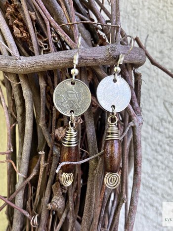 Handcrafted Guatemalan Coin Earrings - Unique Boho Chic Dangles, Ethnic Jewelry