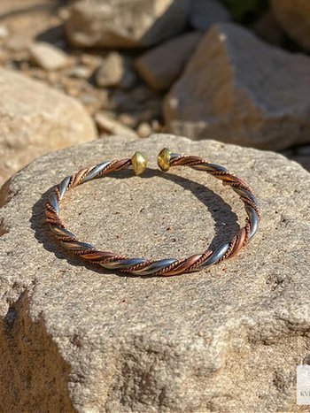 Handcrafted Mixed Metal Twist Bracelet: Kenyan Artisan Jewelry