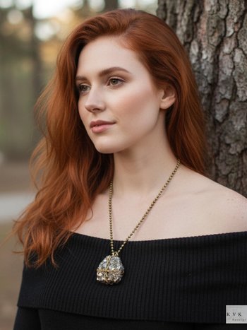 Dazzling Pyrite Wire-Wrapped Pendant Necklace - Handcrafted Statement Jewelry with Natural Stone