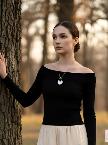 Boho Tribal Silver Circle Pendant Necklace - Unique Statement Accessory