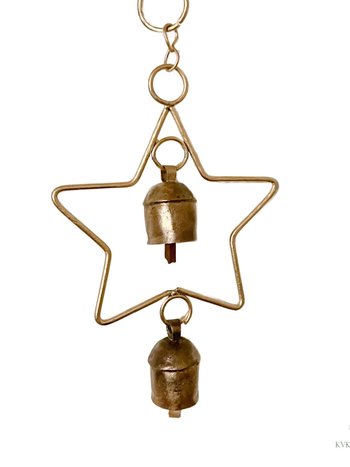 Star Bells Chime - Rustic Metal Art for Garden & Home Decor