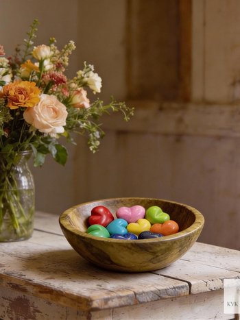 Soapstone Puffy Hearts - Set of 10, Valentines Day Gift for Her