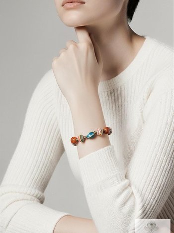 Colorful Paper Bead Bracelet - Boho Style Jewelry for Women