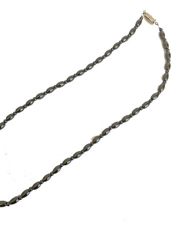 Magnetic Hematite Oval & Round Necklace