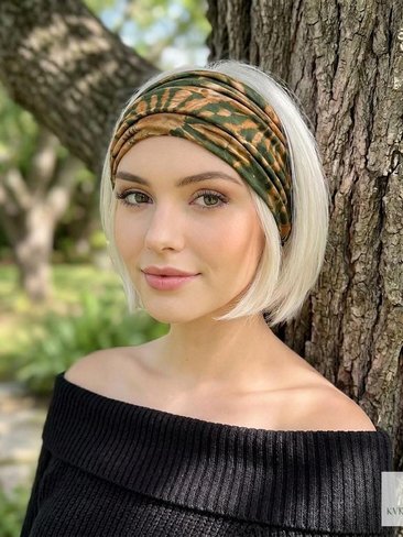 Green Tie-Dye Boho Headband -  Stylish Bohemian Headwrap, Headbands for Women