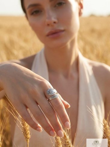 Sterling Silver Flower Spoon Ring, Boho Floral Band, Artisan Silverware Souvenir Jewelry