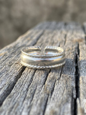Silver Plated Adjustable Toe Ring