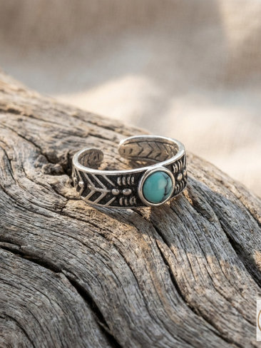 Sterling Silver Turquoise Toe Ring